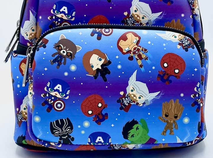 Loungefly Marvel Chibi Mini Backpack Disney Parks Avengers Bag Front Pocket