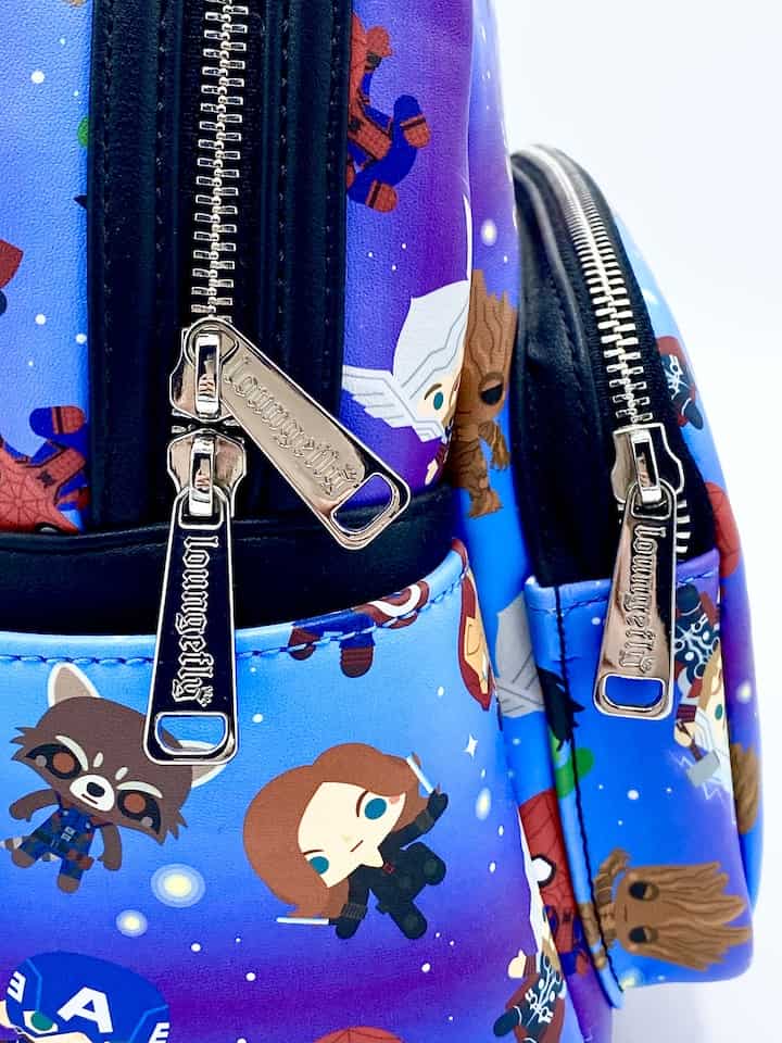 Loungefly Marvel Chibi Mini Backpack Disney Parks Avengers Bag Zips