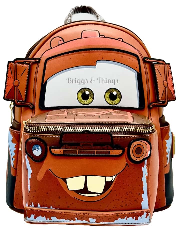 Loungefly Mater Light Up Mini Backpack Disney Pixar Cars Bag Front Full View