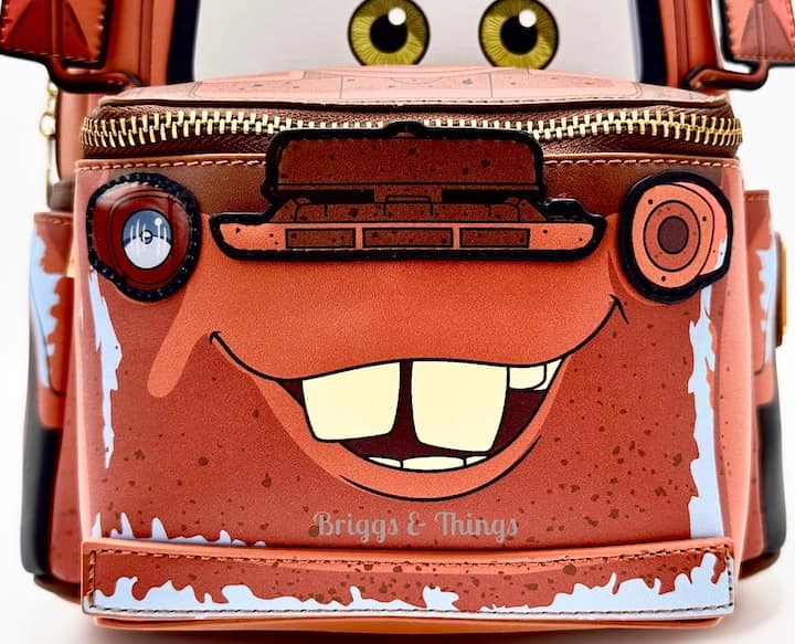 Loungefly Mater Light Up Mini Backpack Disney Pixar Cars Bag Front Pocket