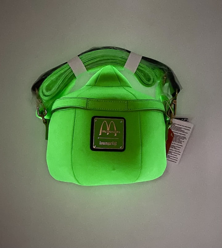 Loungefly McGoblin Crossbody Bag McDonalds Happy Meal Pail Glow Effect Back