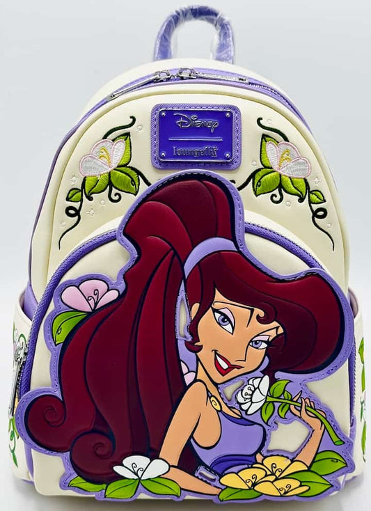 Loungefly Meg Floral Mini Backpack Disney Hercules Megara Bag Front Full View