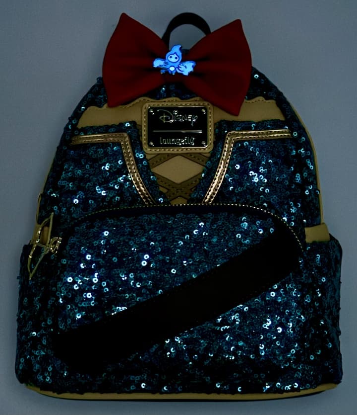 Loungefly Merida Sequin Mini Backpack Disney Pixar Brave Bag Glow In The Dark Effect