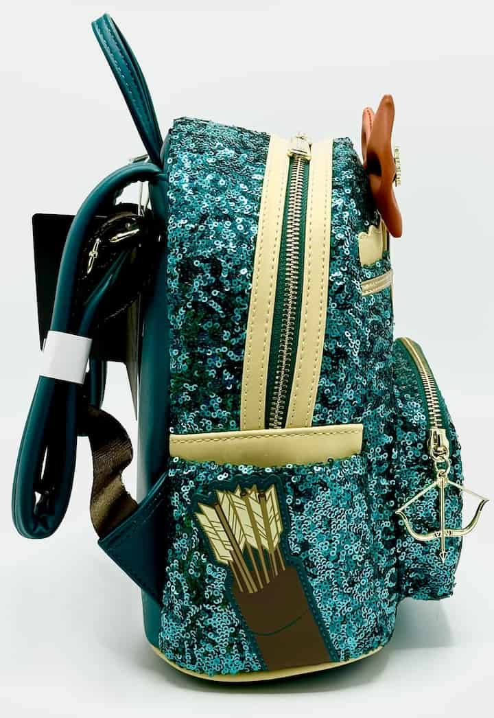 Loungefly Merida Sequin Mini Backpack Disney Pixar Brave Bag Right Side