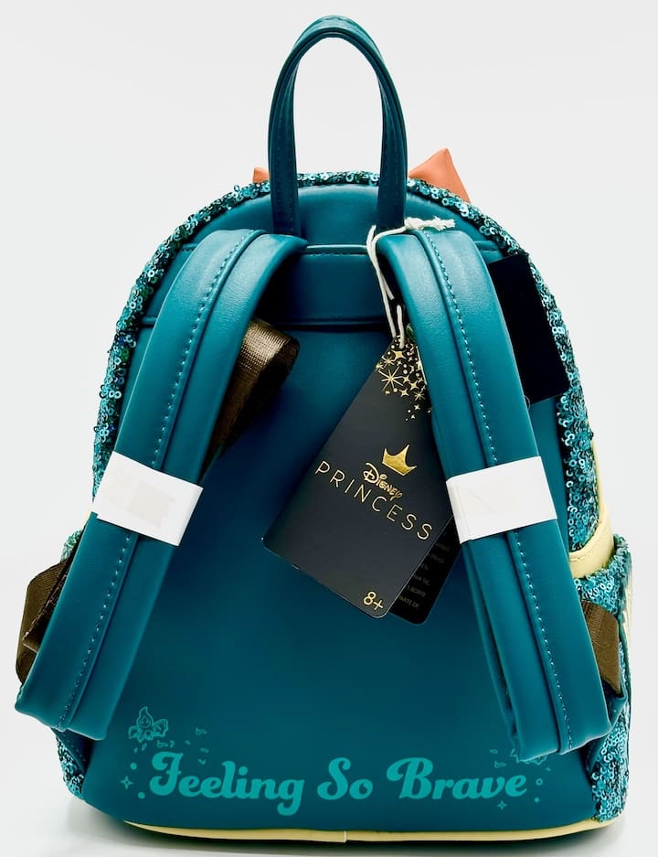 Loungefly Merida Sequin Mini Backpack Disney Pixar Brave Bag Straps