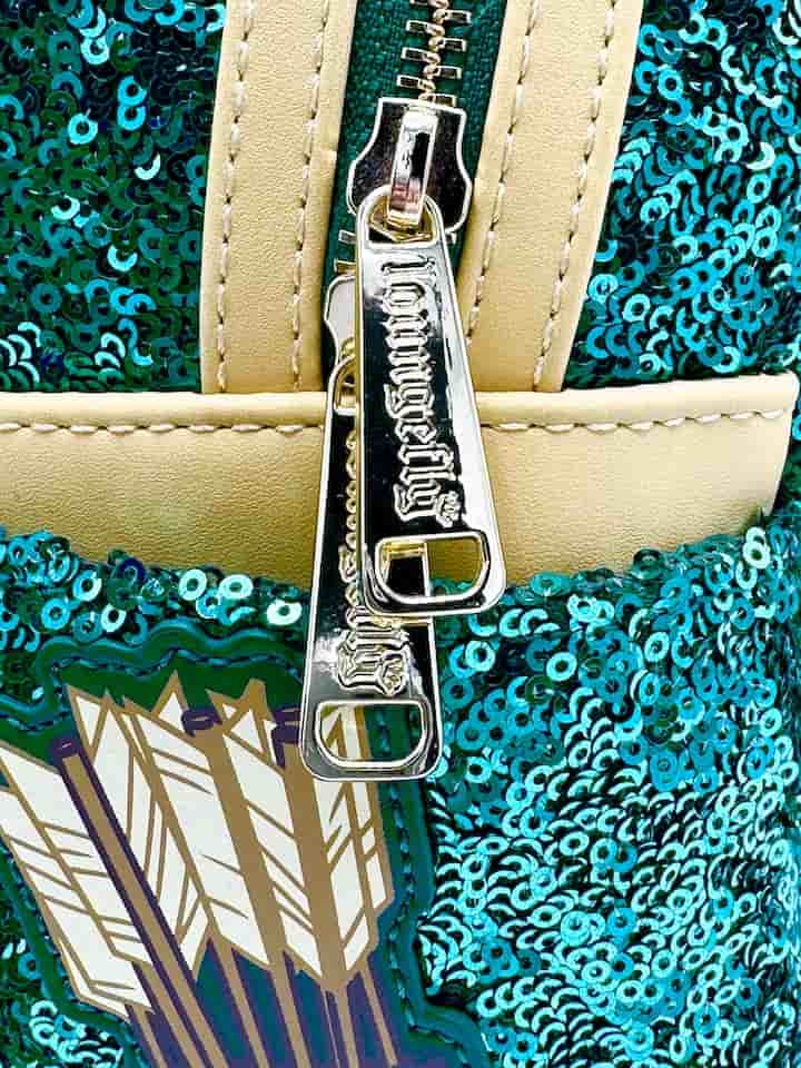 Loungefly Merida Sequin Mini Backpack Disney Pixar Brave Bag Zips