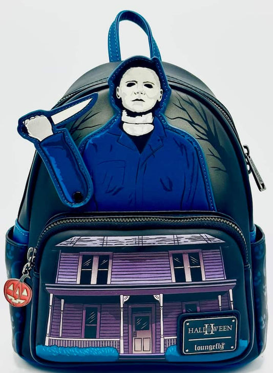 Loungefly Michael Myers House Mini Backpack Halloween 2 Bag Front Full View