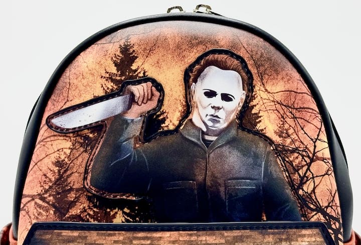 Loungefly Michael Myers House Mini Backpack Halloween Bag Front Applique
