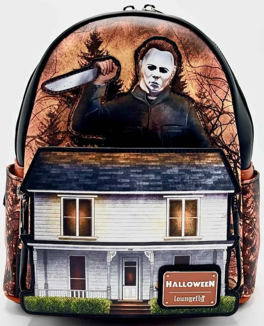 Loungefly Michael Myers House Mini Backpack Halloween Bag Front Full View