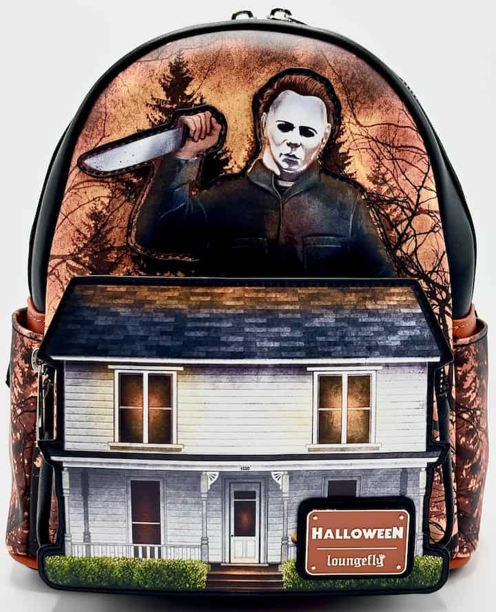 Loungefly Michael Myers House Mini Backpack Halloween Bag Front Full View