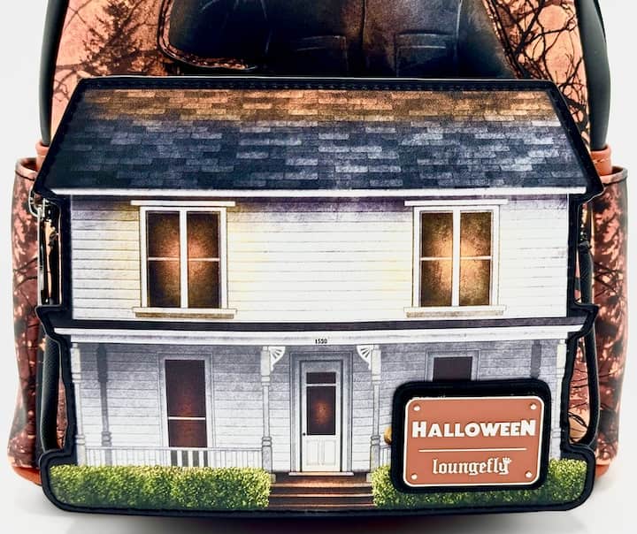 Loungefly Michael Myers House Mini Backpack Halloween Bag Front Pocket