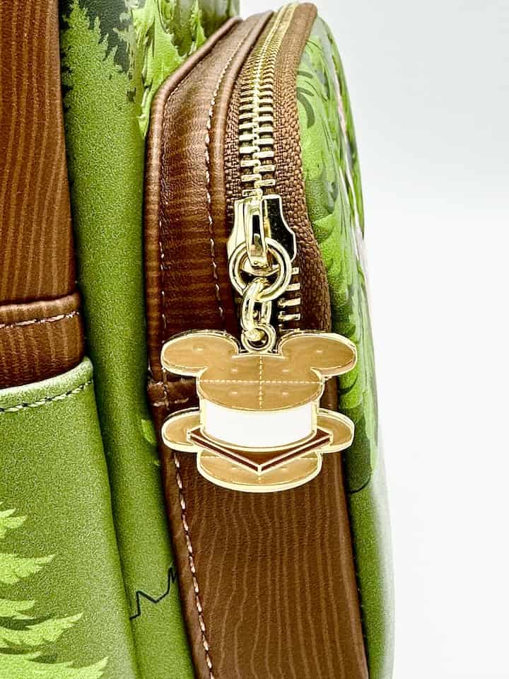 Loungefly Mickey Minnie Mouse Camping Mini Backpack Disney Bag Smores Keyring Zipper