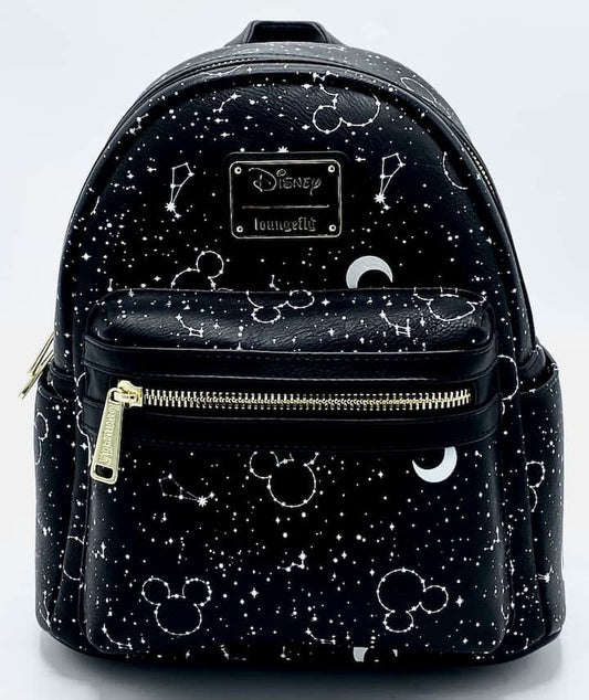 Loungefly Mickey Mouse Constellation Mini Backpack Disney Stars Bag Front Full View