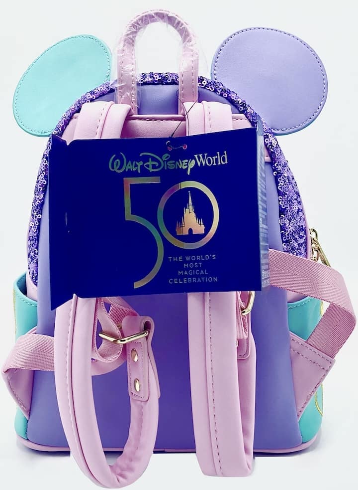 Loungefly Mickey Mouse Small World Mini Backpack Disney Parks Bag Label
