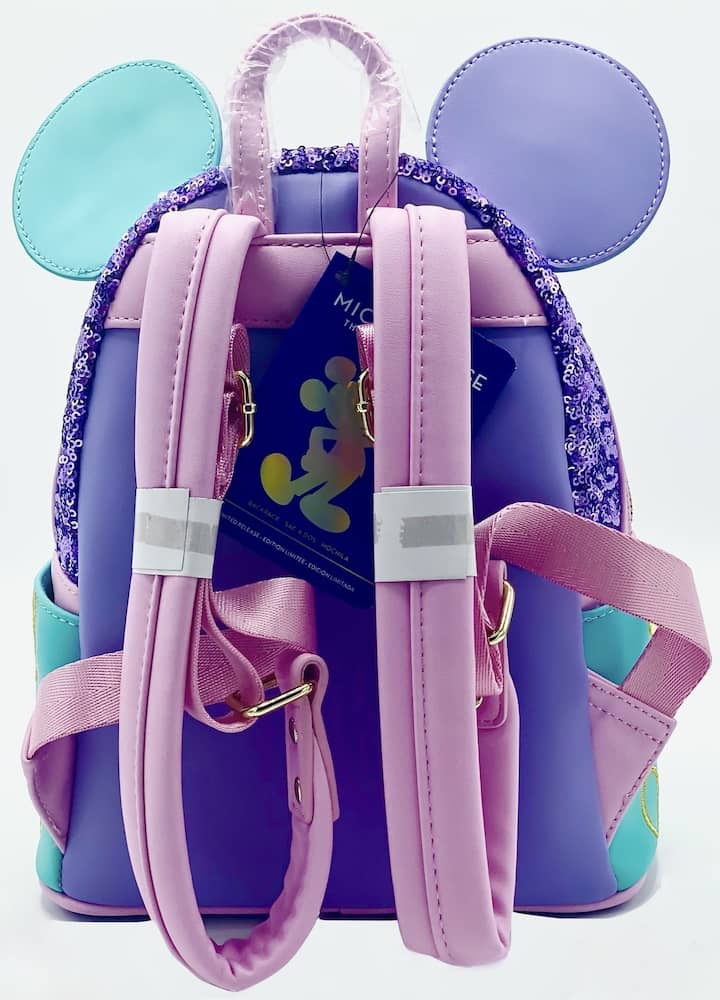 Loungefly Mickey Mouse Small World Mini Backpack Disney Parks Bag Straps