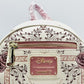 Loungefly Mickey and Minnie Mouse Forever Mini Backpack Floral Bag Front Enamel Logo
