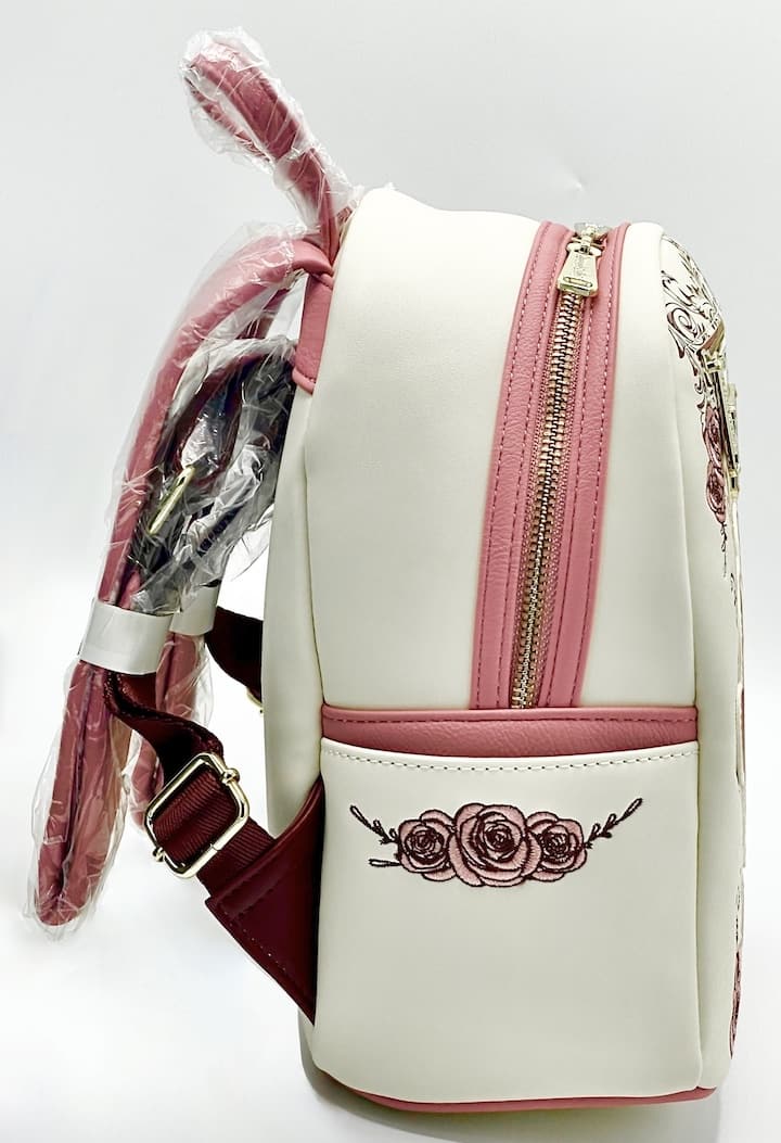 Loungefly Mickey and Minnie Mouse Forever Mini Backpack Floral Bag Right Side
