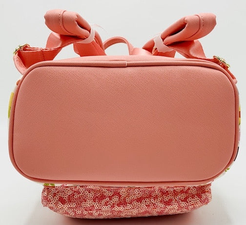 Loungefly Minnie Mouse Floral Sequin Mini Backpack Disney Spring Bag Base