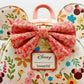 Loungefly Minnie Mouse Floral Sequin Mini Backpack Disney Spring Bag Front Bow