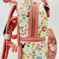 Loungefly Minnie Mouse Floral Sequin Mini Backpack Disney Spring Bag Right Side