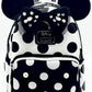 Loungefly Minnie Mouse Polka Dot Pearl Mini Backpack Disney Bag Front Full View