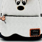Loungefly Minnie Mouse Sequin Ghost Mini Backpack Glow Halloween Bag Front Bottom Pocket