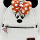 Loungefly Minnie Mouse Sequin Ghost Mini Backpack Glow Halloween Bag Front Full View