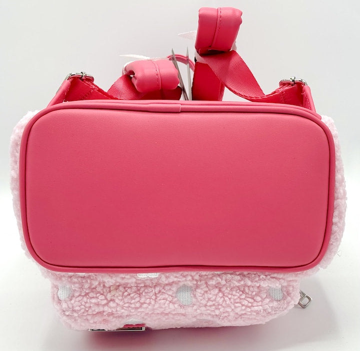 Loungefly Minnie Mouse Strawberry Scented Mini Backpack Sherpa Bag Base