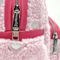 Loungefly Minnie Mouse Strawberry Scented Mini Backpack Sherpa Bag Zips
