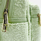 Loungefly Mint Green Sequin Mini Backpack Minnie Mouse Disney Parks Zips