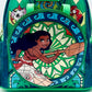 Loungefly Moana Stained Glass Mini Backpack Disney Princess Bag Front Pocket