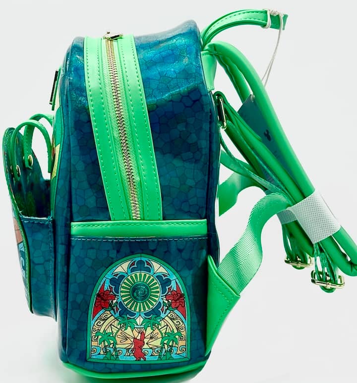 Loungefly Moana Stained Glass Mini Backpack Disney Princess Bag Left Side