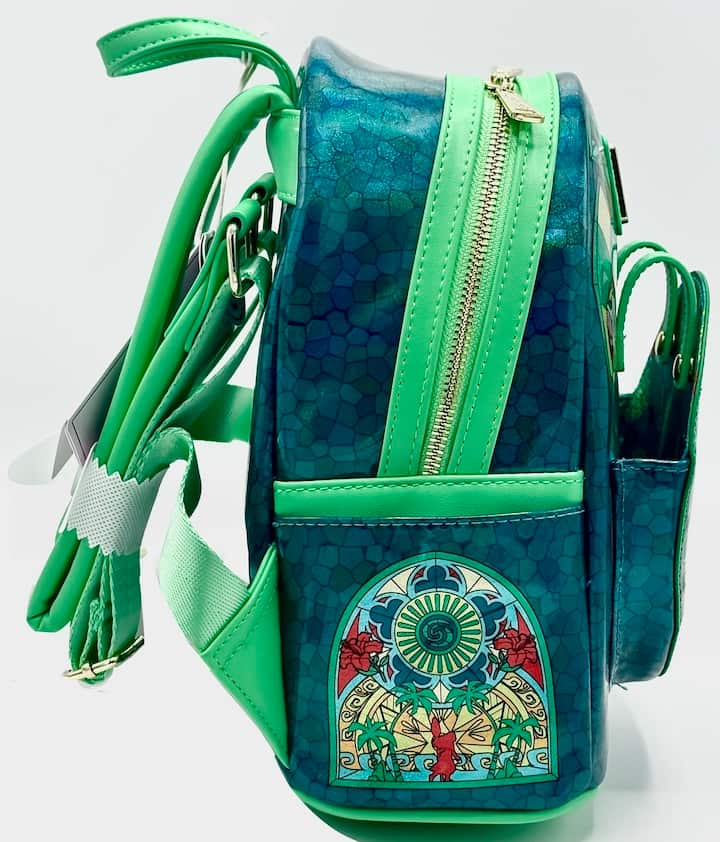 Loungefly Moana Stained Glass Mini Backpack Disney Princess Bag Right Side