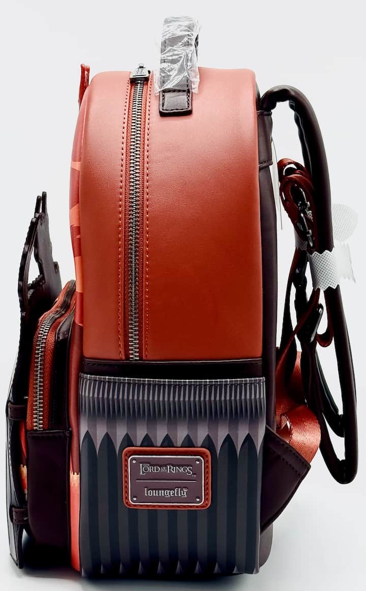 Loungefly Mordor Black Gates Mini Backpack Lord of the Rings Bag Left Side