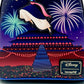 Loungefly Mulan Fireworks Mini Backpack Disney Glow in the Dark Bag Front Bottom