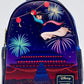 Loungefly Mulan Fireworks Mini Backpack Disney Glow in the Dark Bag Front Full View Right Position