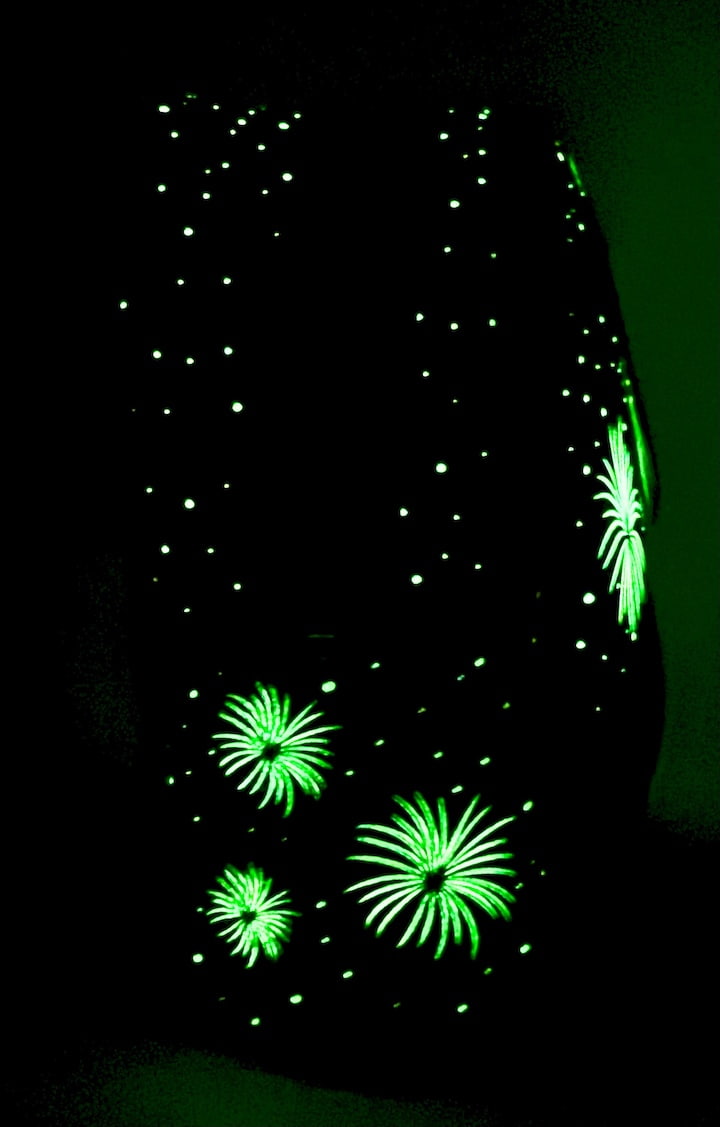 Loungefly Mulan Fireworks Mini Backpack Disney Glow in the Dark Bag Glow In The Dark Left Side