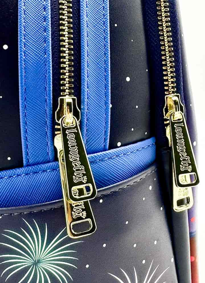 Loungefly Mulan Fireworks Mini Backpack Disney Glow in the Dark Bag Zips