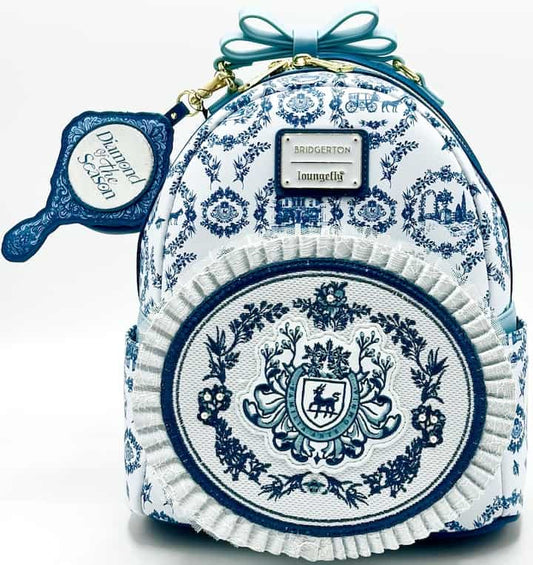 Loungefly Netflix Bridgerton Mini Backpack Diamond of the Season Bag Front Front Full View