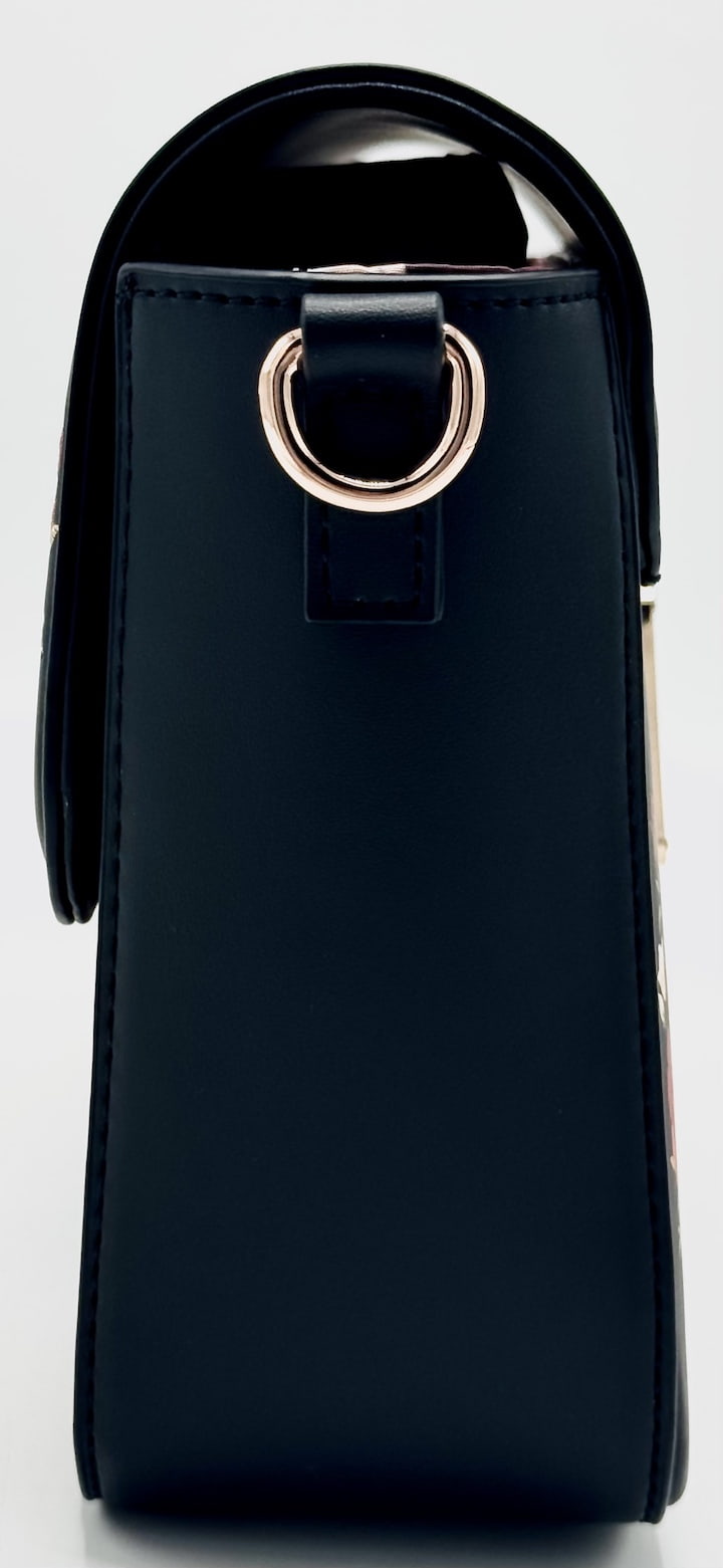 Loungefly Nightmare Before Christmas Floral Crossbody Bag Red Design Left Side