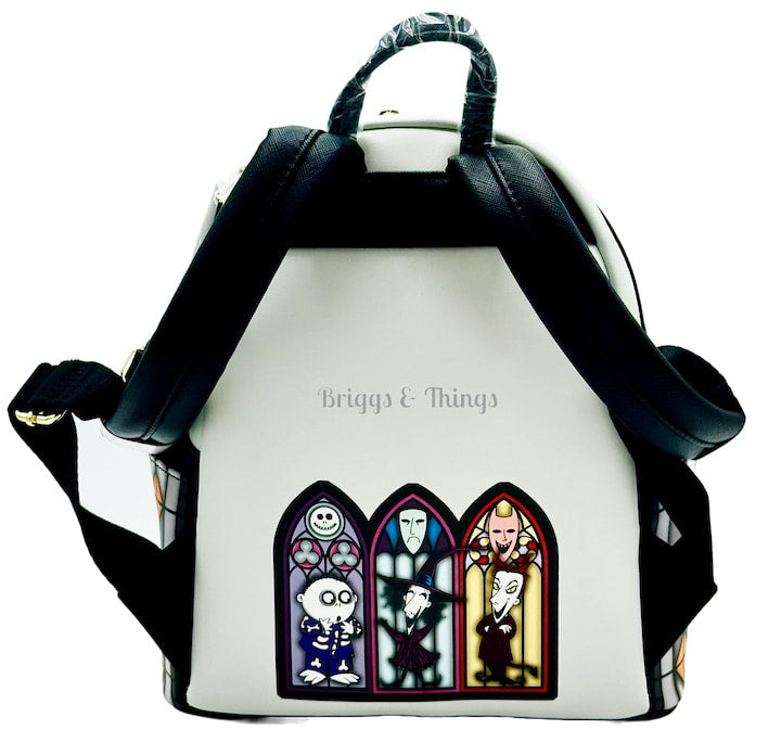 Loungefly Nightmare Before Christmas Stained Glass Mini Backpack Bag Back