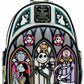 Loungefly Nightmare Before Christmas Stained Glass Mini Backpack Bag Front Full View
