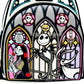Loungefly Nightmare Before Christmas Stained Glass Mini Backpack Bag Front Pocket