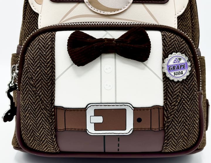 Loungefly Old Carl Fredricksen Cosplay Mini Backpack Pixar Up Bag Front Pocket