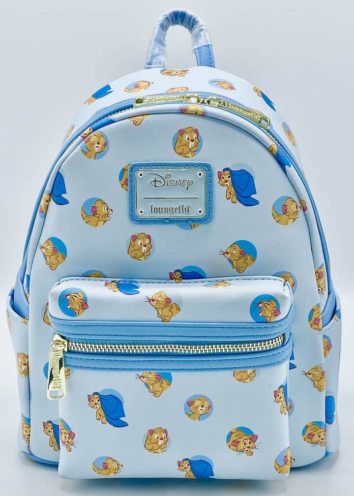 Loungefly Oliver and Company AOP Mini Backpack Disney Cats Bag Front Full View