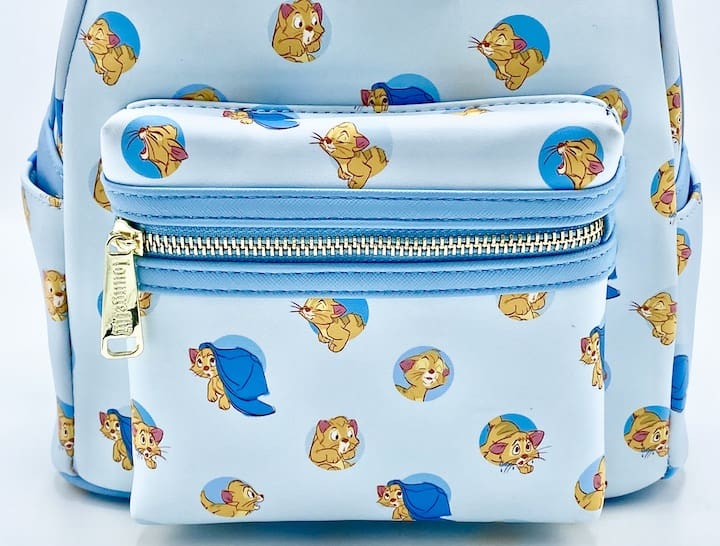 Loungefly Oliver and Company AOP Mini Backpack Disney Cats Bag Front Pocket