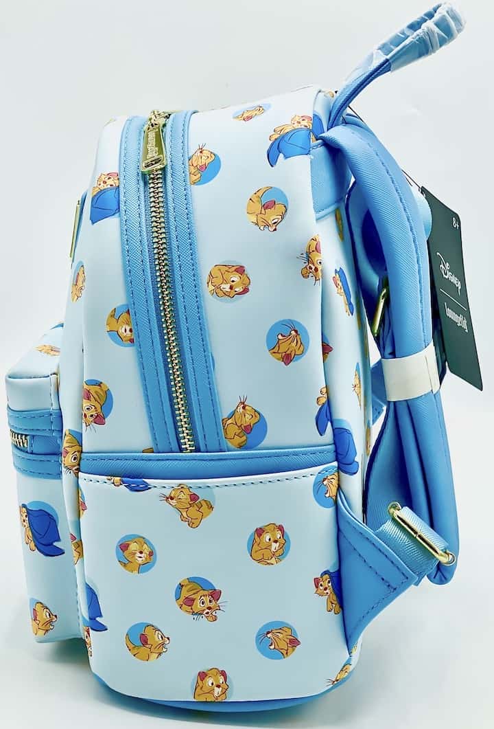 Loungefly Oliver and Company AOP Mini Backpack Disney Cats Bag Left Side