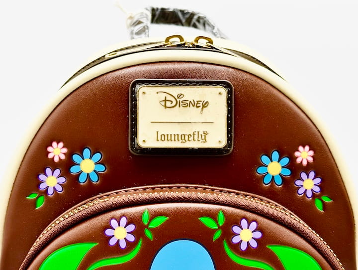 Loungefly Pascal Flower Mini Backpack Disney Tangled Bag Front Logo