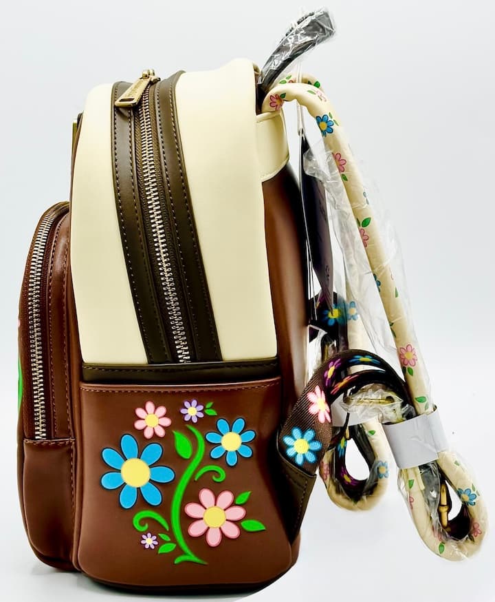 Loungefly Pascal Flower Mini Backpack Disney Tangled Bag Left Side