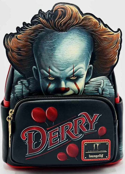 Loungefly Pennywise Derry Mini Backpack IT Light Up Cosplay Bag Front Full View